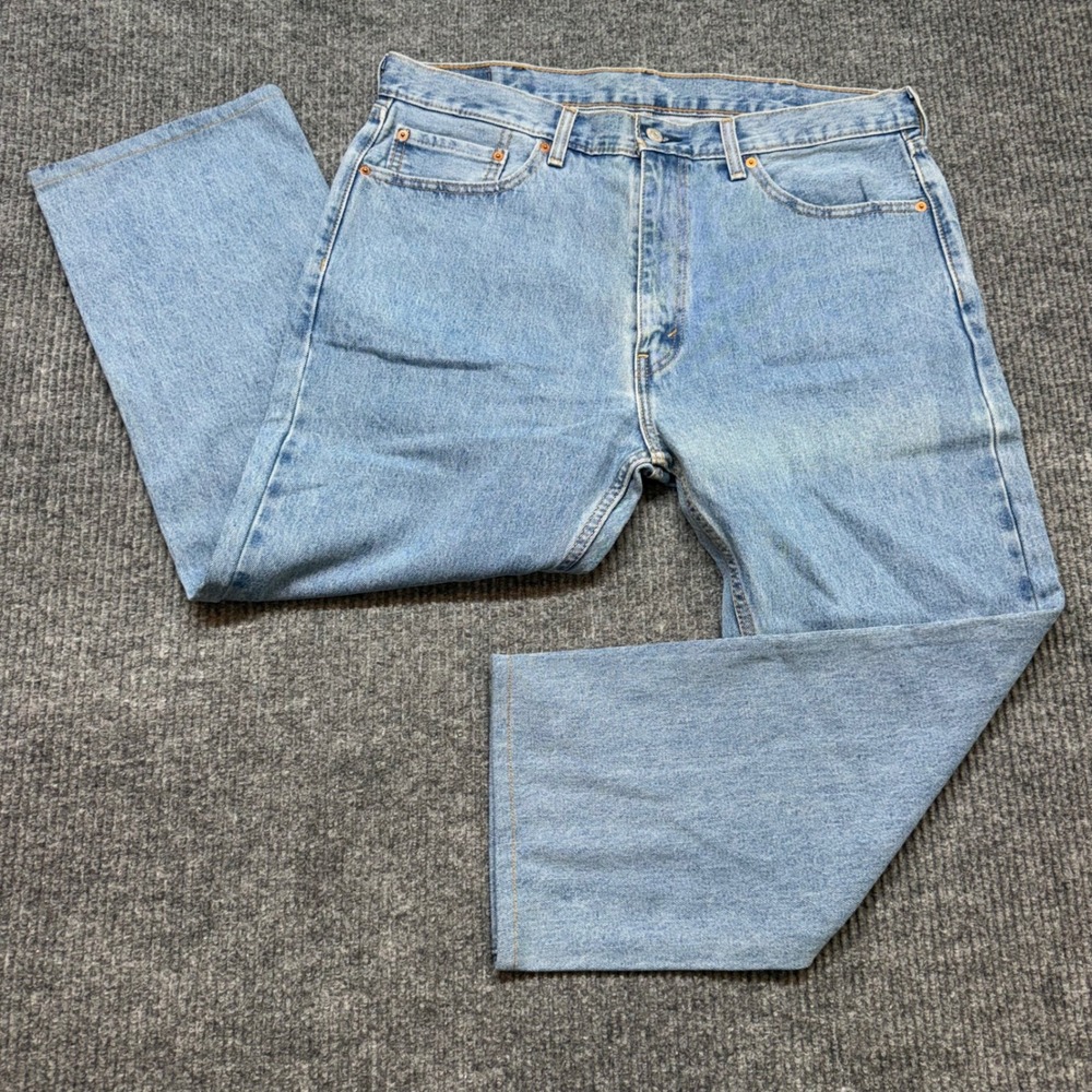 Levi's 505 38x26 Regular‎ Fit Straight Leg Jeans Light Wash Classic Denim